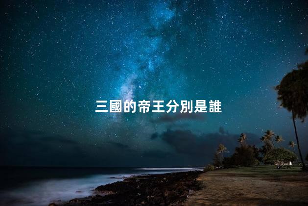 三國的帝王分別是誰